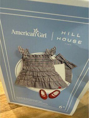 American Girl Samantha Doll Dress Hill House Ellie Nap Velvet Shoes Headband Box